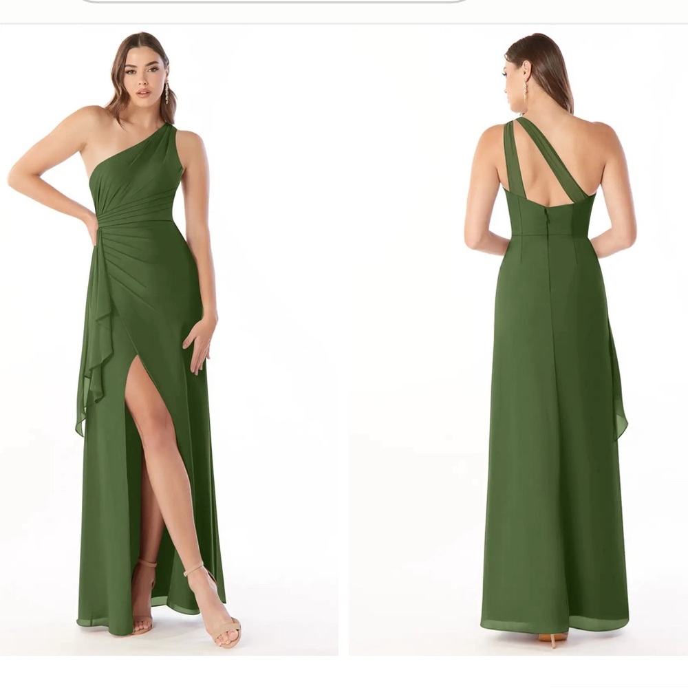 Azazie Maive Olive Green Formal Dress